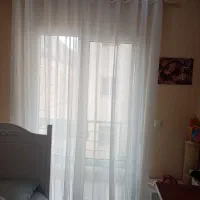 دوعدد پرده پانج حریر با میل پرده