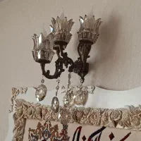 لوستر برنز اصل به همراه لوستر های دیواری برنز|لوستر و چراغ آویز|کرج, چهارصد دستگاه|دیوار