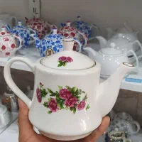قوری چینی ،،توس ،، گلسرخی درجه ممتاز