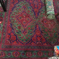فرش دستبافت لاکی و سبز( معاوضه)