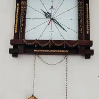 سه عددساعت دیواری چوبی برنجی قدیمی عتیقه سالم