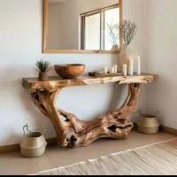 جلومبلی رستیک ریشه گردو|مبلمان خانگی و میز عسلی|پردیس, فاز ۱۱|دیوار