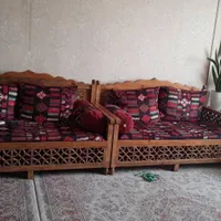 تخت چوبی سنتی گره چینی|مبلمان خانگی و میز عسلی|شیراز, شهرک گلها|دیوار