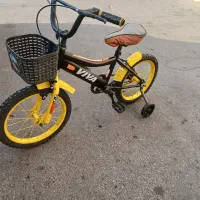 دوچرخه ۱۶ زرد مشکی