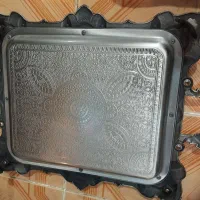 سینی پیوتر نقره ای|ظروف سرو و پذیرایی|نهاوند, |دیوار