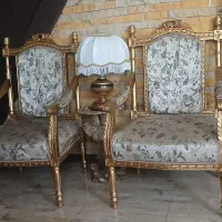 مبل استیل چوبی ۷ نفره