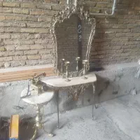 آینه کنسول میز تلفن و تلفن سالم درحد