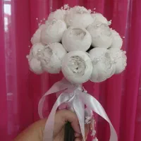 دسته گل پیونی زیبا شیک و پر شاخه