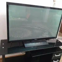 تلوزیون ۴۳ اینچ سامسونگ پلاسما،میز تلوزیون شیشه ای|تلویزیون و پروژکتور|تهران, مهران|دیوار