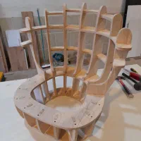 کلاف مبل راحتی از جنس پلای وود برش با دستگاه cnc