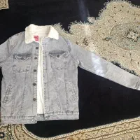 کت جین خاکستری داخل خز|لباس|زرند, |دیوار