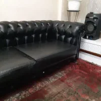 مبل چرم سه نفره مدل آمریکایی