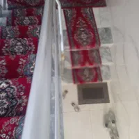 فرش پله و راه پله همراه با میله استیل رنگ ثابت
