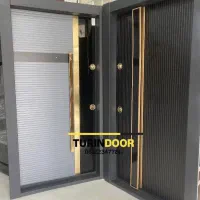 درب ضدسرقت درب ورودی مدرن رنگ طوسی مشکی مدل D004
