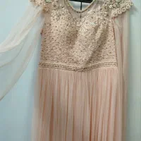 ماکسی مجلسی سنگ دوزی آستین حریر