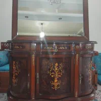 آینه وکنسول چوبی|بوفه، ویترین، کنسول|رودهن, |دیوار