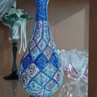 گلدان مینا کاری برنجی