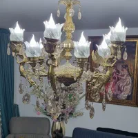 لوستر ۱۰ شاخه ی برنجی