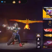 اکانت فری فایر لول ۶۷ با بهترین اسکین دو لول