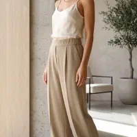 شلوار پارچه ای زنانه ریزشی لمزور