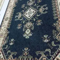 فرش سورمه ای مدل گبه