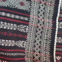 گلیم دست بافت کار شده با مروارید