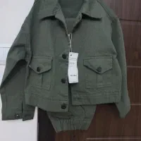 کت شلوار کتان بچگانه(ست دو تیکه) نو آکبند