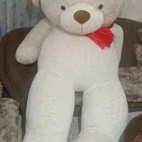 عروسک خرسی خاکستری حدود ۲متر نیم