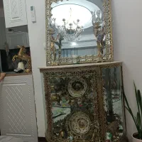 آینه شمعدان برنز|بوفه، ویترین، کنسول|نسیم‌شهر, |دیوار