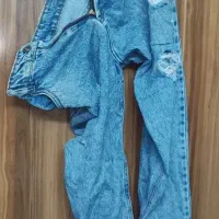 شلوار لی زاپ دار تیشرت بگ اصلی