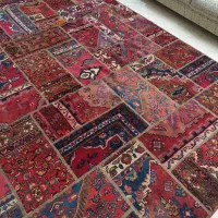 فرش دستباف چهلتکه کلاژ سوسن