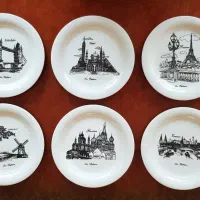 بشقاب با طرح های خاص( پک 6 تایی )