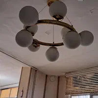 دو عدد لوستر کاملا نو فلز ابکاری شده ۹ شاخه پر نور|لوستر و چراغ آویز|کرج, پیشاهنگی|دیوار