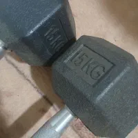 دمبل ۶ ضلعی ۱۵ کیلویی نو