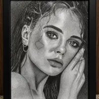طراحی. چهره. ذغال