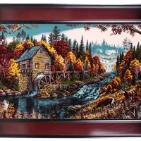 تابلو فرش ماشینی کاشان نو