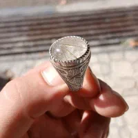 انگشتر نقره، الماس موزانایت و دُر مو طلایی کمیاب|جواهرات|هشتگرد, تهران دشت|دیوار