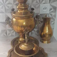 سماور ذغالی برنج|سماور، چای‌ساز، قهوه‌ساز|سمنان, |دیوار