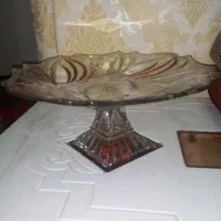 شیرینی خوری بلوری نقش دار لهستان.