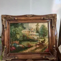 تابلو فرش دست بافت کرک و ابریشم