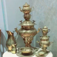 ست سماور طلایی برنزی