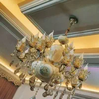 لوستر 8 شاخه طرح فرشته تولیدی رستمی|لوستر و چراغ آویز|زنجان, |دیوار