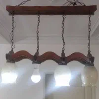 لوستر کانتر و آشپزخانه چوبی ۴ شاخه