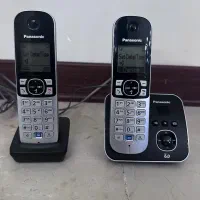 تلفن بیسیم منشی دار پاناسونیک دو گوشی در حد نو