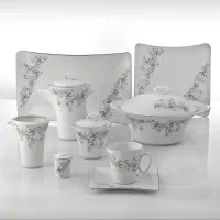 سرویس ۹۰ پارچه چینی زرین مدل vinci|ظروف سرو و پذیرایی|رشت, انصاری|دیوار