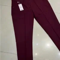 دوعدد شلوار زرشکی وکاربنی،مازراتی سایز ۴۸ نو