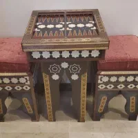 تخته نرد و شطرنج چوبی خاتم کاری شده