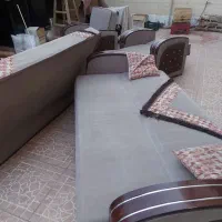 مبل تخت خواب شو ۱۰ نفره تمیز بدون شکستگی|مبلمان خانگی و میز عسلی|مبارکه, |دیوار