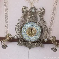 ساعت و دکوری اسب برنج