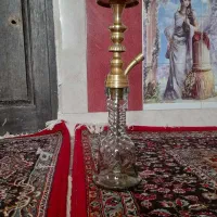 تنه قلیان برنجی همراه با شیشه